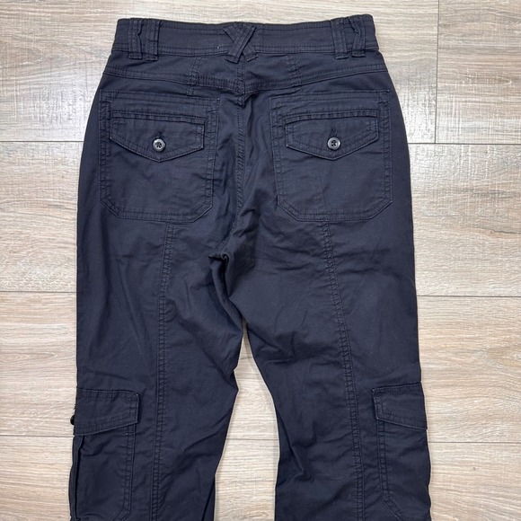 Cotton On Black Flare Cargo Pants Grudge Emo Streetwear Cotton Women's US 2 - Picture 10 of 10